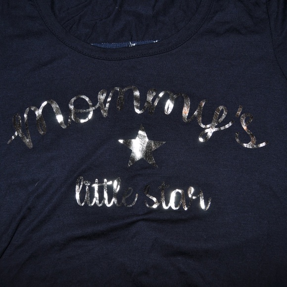 BRANDY BLU Navy Mommy's Little Star Tee sz M NEW - Picture 4 of 6
